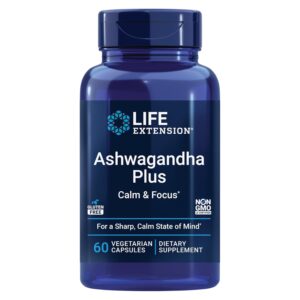 Ashwagandha Plus Calm & Focus 60 Capsulas Life Extension