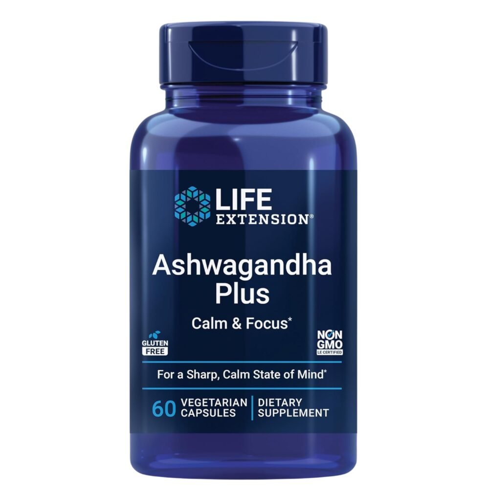 Ashwagandha Plus Calm & Focus 60 Capsulas Life Extension – Biogate Argentina
