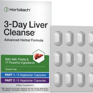 Horbäach Limpieza Hepática 3 Días | Fórmula Avanzada 12 Cáp.