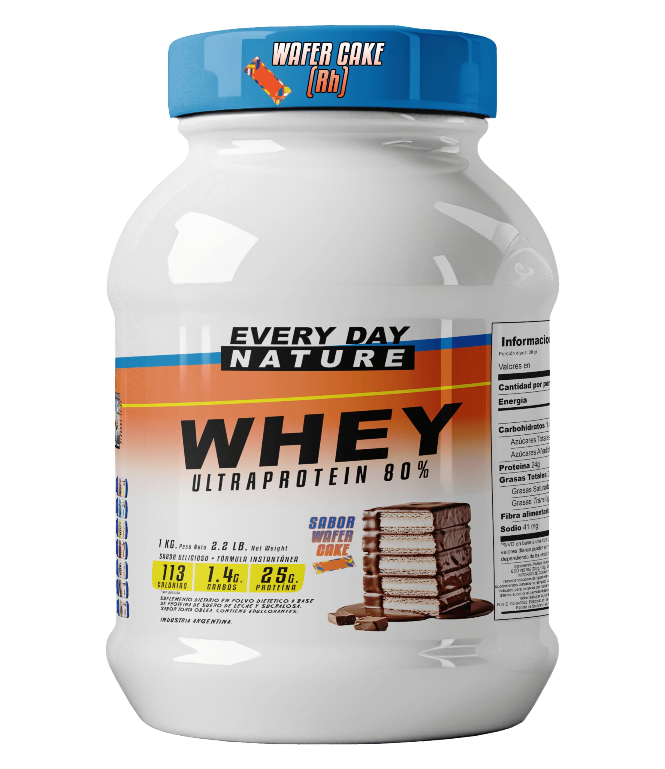 Proteína de Suero de Leche Ultraprotein 80 Everyday Nature Wafer Cake – 1 Kg