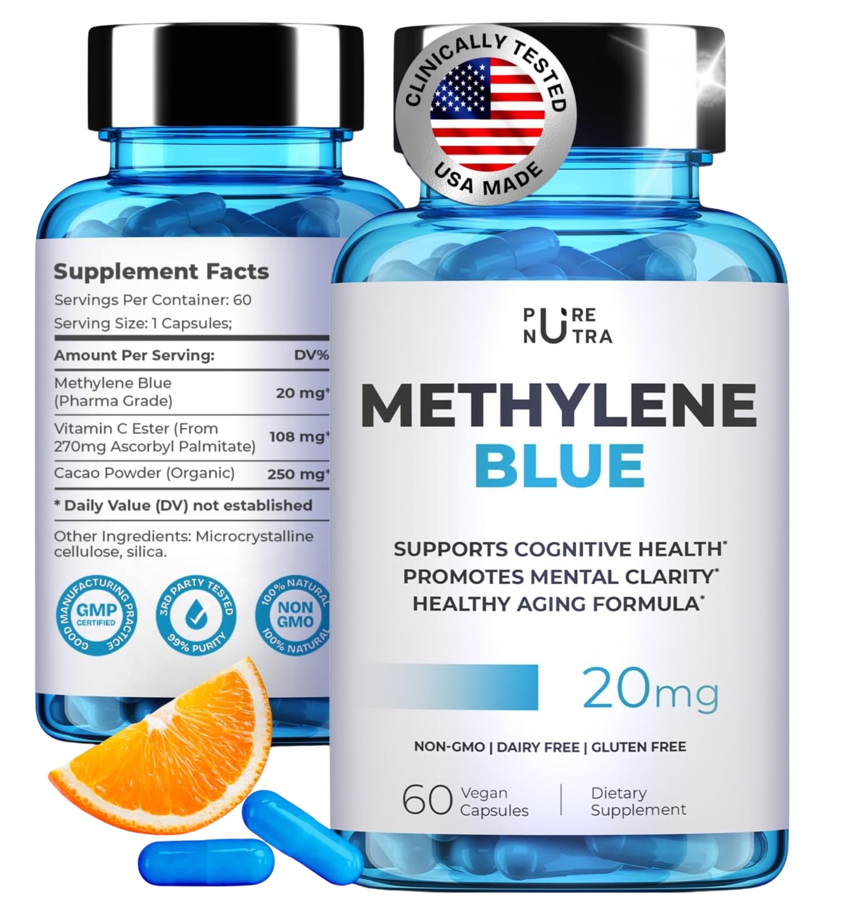 Ultimate Azul de Metileno 20 mg Enfoque y Memoria