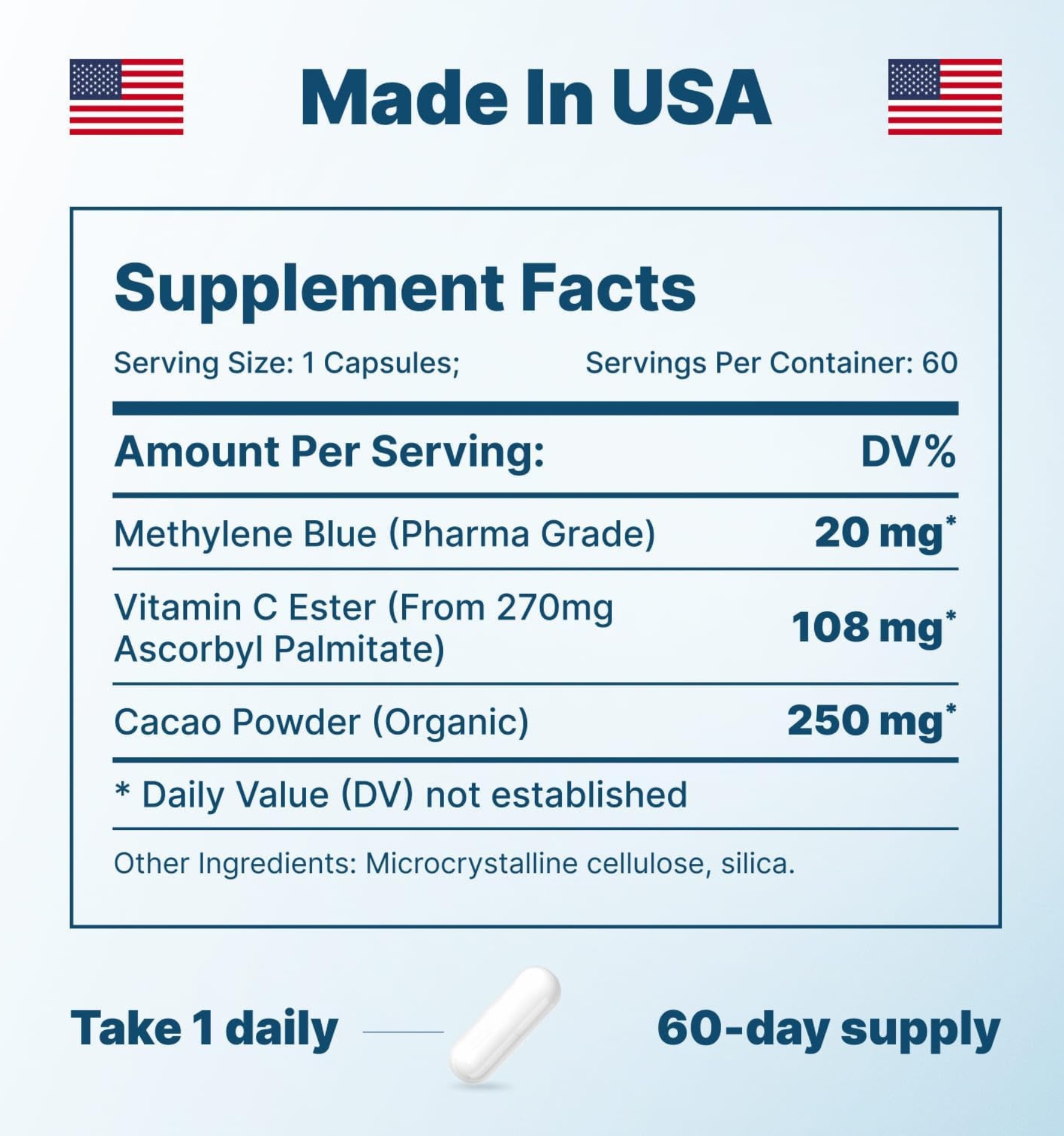 Ultimate Azul de Metileno 20 mg Enfoque y Memoria - Image 2