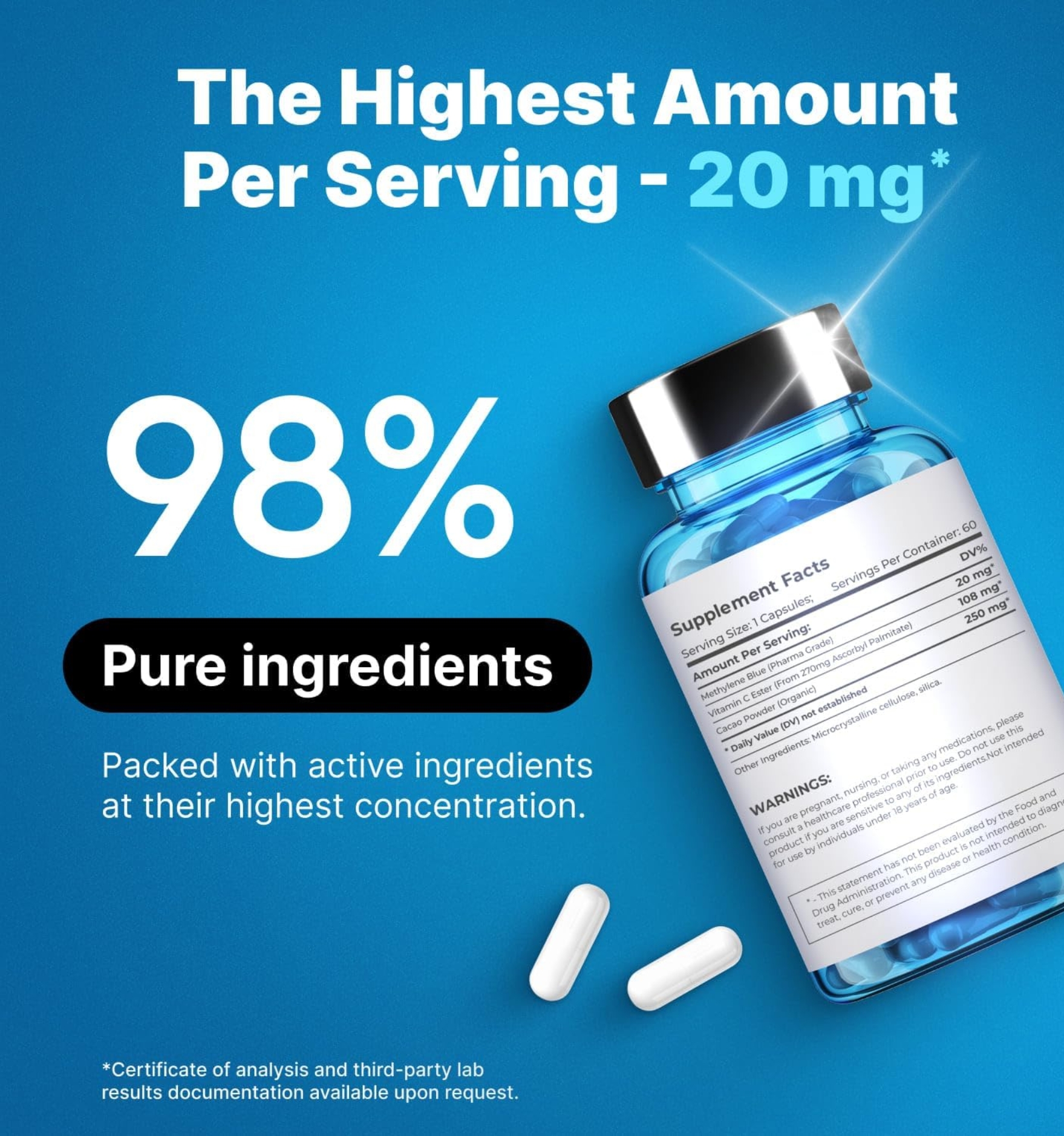 Ultimate Azul de Metileno 20 mg Enfoque y Memoria - Image 6