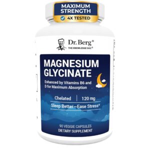 Glicinato de Magnesio Dr. Berg 4 en 1 con Vitaminas y Zinc 90 capsulas