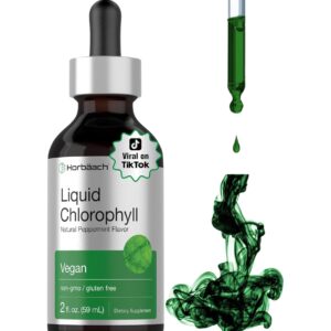 Clorofila Líquida Horbäach 50 mg | Sabor Menta Vegana 2oz