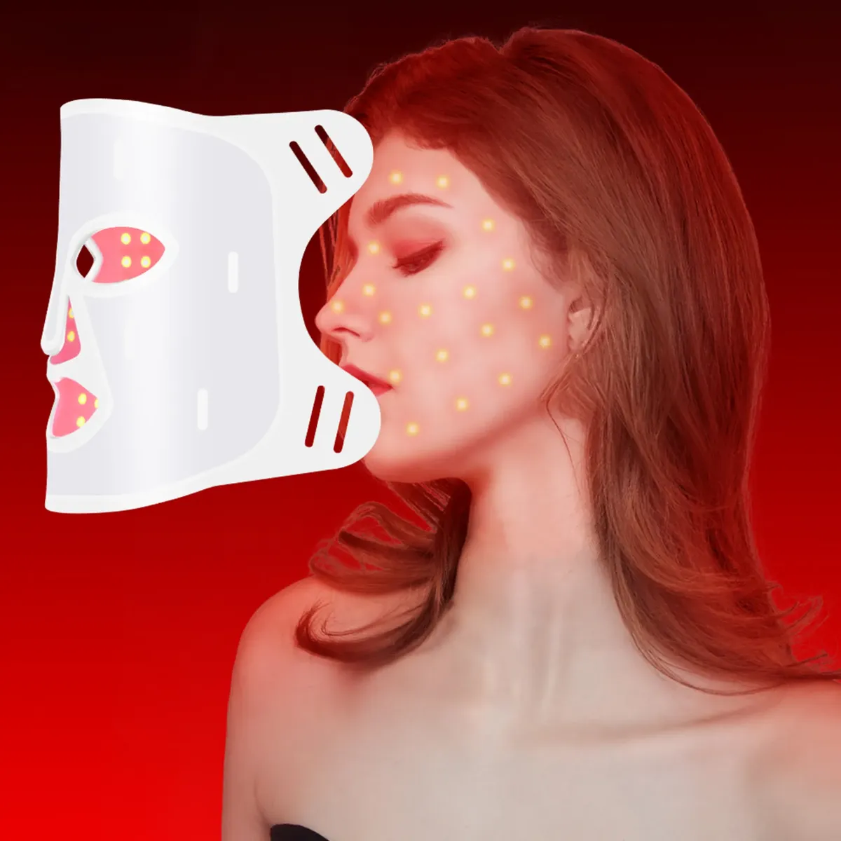 Máscara Led Silicona Facial Y Cuello Fototerapia Profesional - Imagen 7